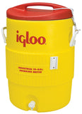 IGLOO 400 Series 00004101 Water Cooler, 10 gal Tank, Polyethylene, Red/Yellow