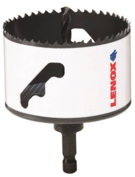Lenox Speed Slot 1772964 Hole Saw, 3-1/8 in Dia, 1-1/2 in D Cutting, 1/2 in Arbor, HSS Cutting Edge