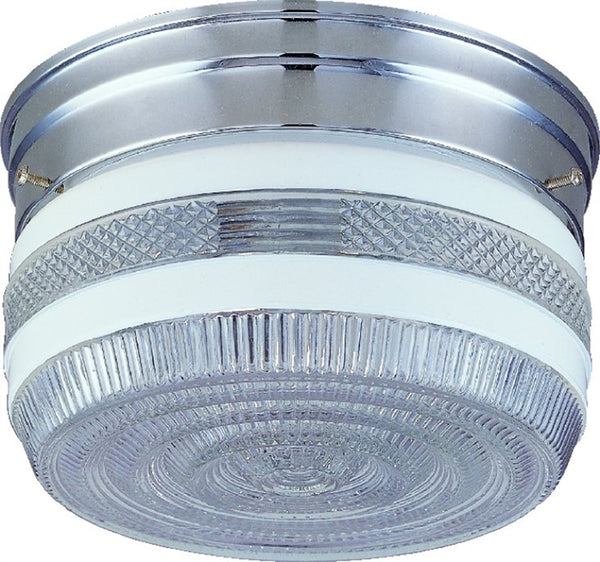 Boston Harbor Two Light Ceiling Fixture, 120 V, 60 W, 2-Lamp, A19 or CFL Lamp, Chrome Fixture