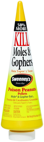 Victor M6006 Mole and Gopher Poison Peanut, Granular, Solid, Garlic, Black/Dark Gray, 6 oz Container