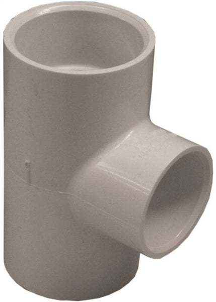 LASCO 401168BC Reducing Pipe Tee, 1-1/4 x 1 in, Slip, PVC, SCH 40 Schedule