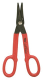 Crescent Wiss WDF10D Tinner Snip, 10.35 in OAL, 2 in L Cut, Long, Straight Cut, Steel Blade, Black/Rawhide Handle