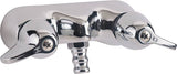 Boston Harbor RS207 Bath Faucet, 2-Faucet Handle, Lever Handle, Brass, Chrome Plated, Wall Mounting, Round Spout