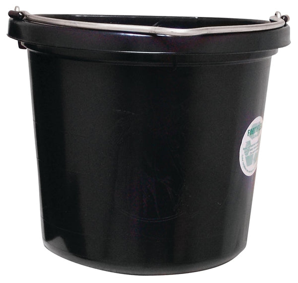 FORTEX-FORTIFLEX FB-120 FB-120BX Bucket, 20 qt Volume, Rubber/Polyethylene, Black