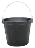 FORTEX-FORTIFLEX N400-8 Utility Pail, 8 qt Volume, Rubber, Black