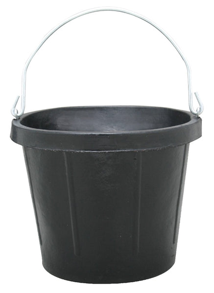 FORTEX-FORTIFLEX N400-8 Utility Pail, 8 qt Volume, Rubber, Black