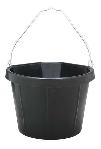 FORTEX-FORTIFLEX B500-20 Corner Bucket, 5 gal Volume, Molded Rubber, Black