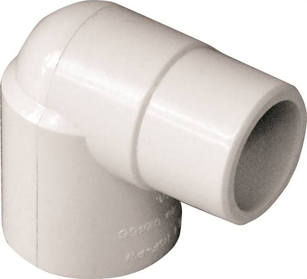 LASCO 409007BC Street Pipe Elbow, 3/4 in, Slip, 90 deg Angle, PVC, White, SCH 40 Schedule, 480 psi Pressure