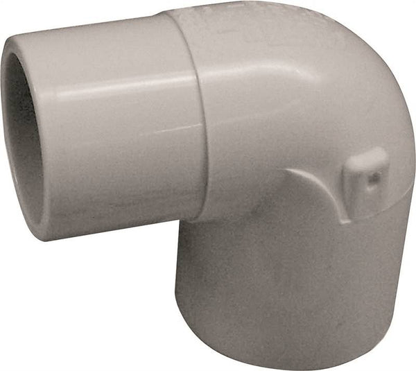 LASCO 409020BC Street Pipe Elbow, 2 in, Spigot x Slip, 90 deg Angle, PVC, SCH 40 Schedule