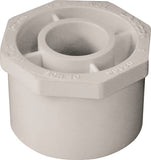 LASCO 437248BC Reducing Bushing, 2 x 3/4 in, Spigot x Slip, PVC, White, SCH 40 Schedule