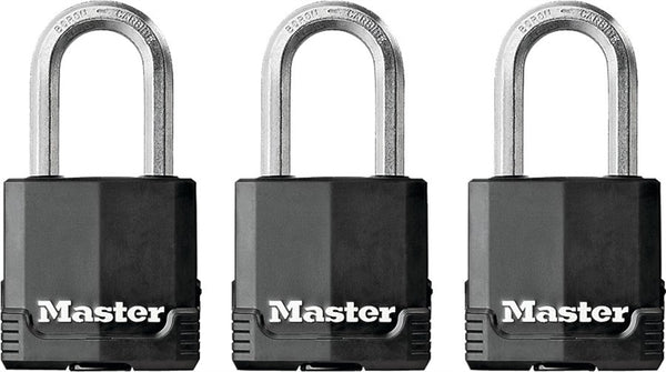 Master Lock Magnum Series M115XTRILF Padlock, Keyed Alike Key, 5/16 in Dia Shackle, 1-1/2 in H Shackle, Zinc