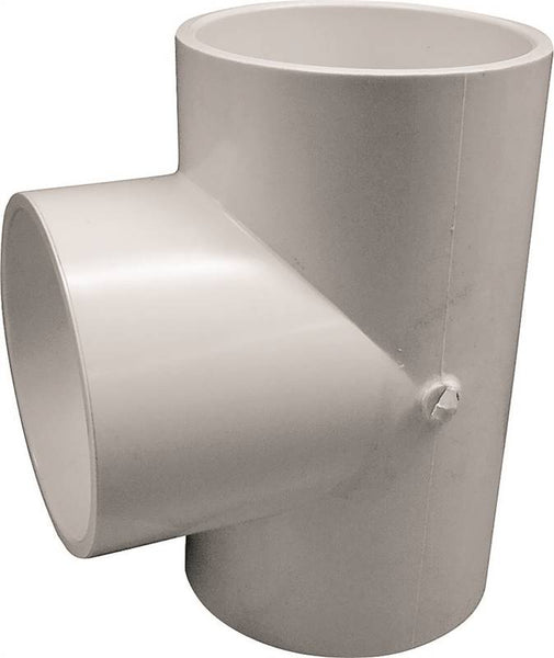 LASCO 401040BC Pipe Tee, 4 in, Slip, PVC, SCH 40 Schedule