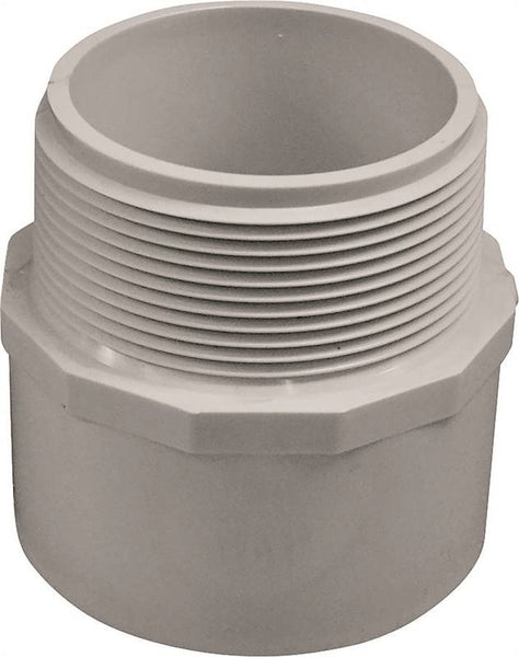 LASCO 436025BC Pipe Adapter, 2-1/2 in, Slip x MIP, PVC, SCH 40 Schedule