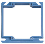 Carlon A420RR Electrical Box Cover, 4 in L, 4 in W, Square, PVC, Blue