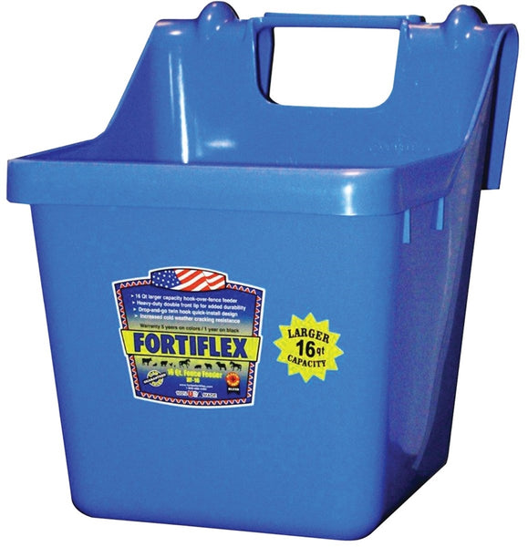 FORTEX-FORTIFLEX 1301600 Bucket Feeder, Fortalloy Rubber Polymer, Blue