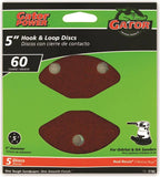 Gator 3785 Sanding Disc, 5 in Dia, 60 Grit, Coarse, Aluminum Oxide Abrasive, Vented