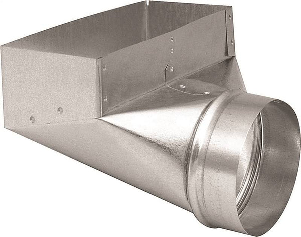 Imperial GV0627-C Wall Register Boot, 4 in L, 12 in W, 6 in H, 90 deg Angle, Galvanized