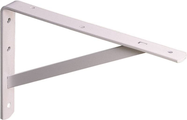 Knape & Vogt 208 WH 550 Shelf L-Bracket, 22 in L, Steel