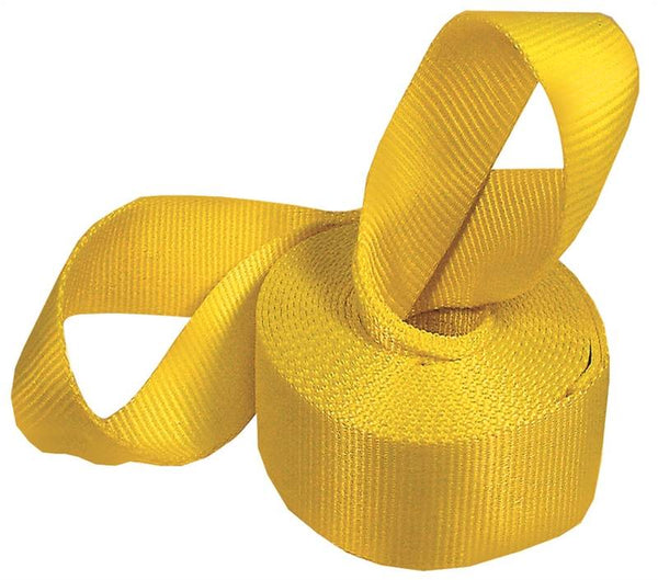 KEEPER 02922 Recovery Strap, 15,000 lb, 2 in W, 20 ft L, Hook End, Nylon, Yellow