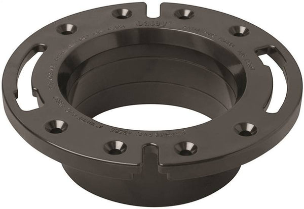 Oatey 43586 Closet Flange, 4 in Connection, ABS, Black