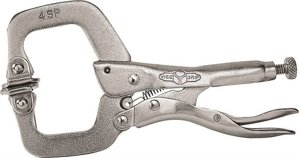 IRWIN 18 C-Clamp, 850 lb Clamping, 2-1/8 in Max Opening Size, 1-1/2 in D Throat, Steel Body
