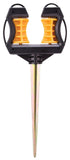 Landscapers Select GM-203 Hose Guide, 10-5/8 in OAL, Plastic Guide, Metal Spike, Black/Yellow