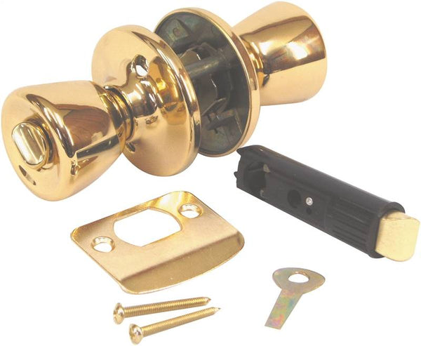 US Hardware D-600B Door Privacy Lockset, Metal, Brass