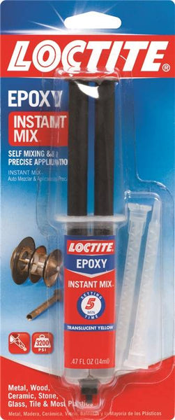 Loctite 1365868 Epoxy Syringe, Clear, Liquid, 0.47 oz Syringe