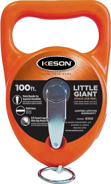 KESON G100 Chalk Line Reel, 100 ft L Line