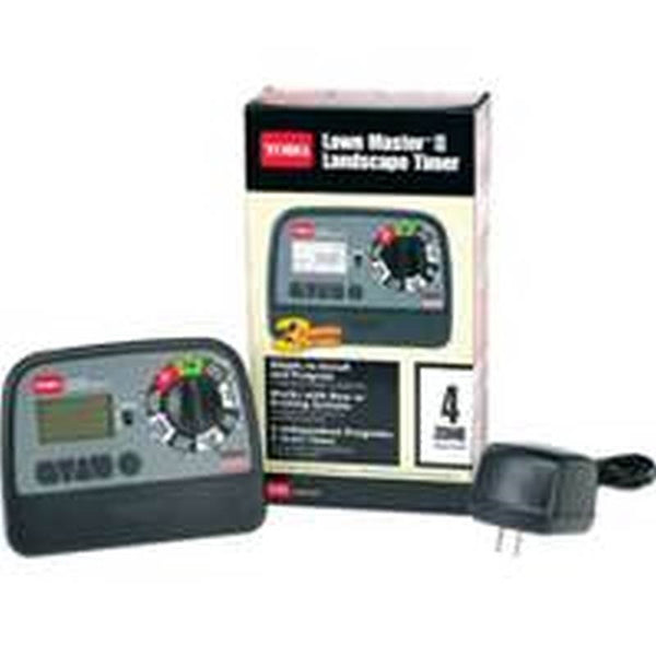 TORO Lawn Master 53805 Landscape Timer, 220 V, 4 -Zone, 3 -Program, 1 min to 6 hr Time Setting, Wall Mounting