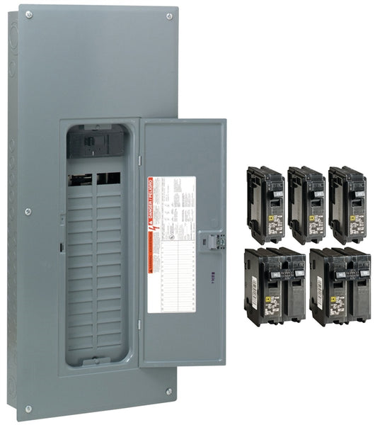 Square D HOM3060M200PCVP Load Center, 60 -Pole, 200 A, 30 -Space, Plug-On Neutral, NEMA 1 Enclosure