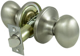 ProSource TYLP30V-PS Knobset, Knob Handle, Metal, Satin Nickel, 2-3/8 to 2-3/4 in Backset, 1-3/8 to 1-3/4 in Thick Door