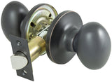 ProSource TYLX730V-PS Passage Door Knob, 62.5 mm Dia Knob, Metal, Aged Bronze