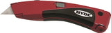 HYDE 42081 Utility Knife, Carbon Steel Blade, Curved Handle, Red Handle