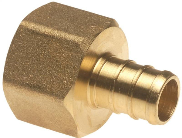 Apollo Valves APXFA12125PK Pipe Adapter, 1/2 in, PEX x FPT, Brass, 200 psi Pressure