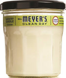 Mrs. Meyer's 42116 Soy Candle, Lemon Verbena Fragrance, 35 hr Burning, White Candle