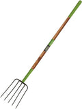 AMES 2826800 Manure Fork, Steel Tine, Wood Handle, 61 in L Handle