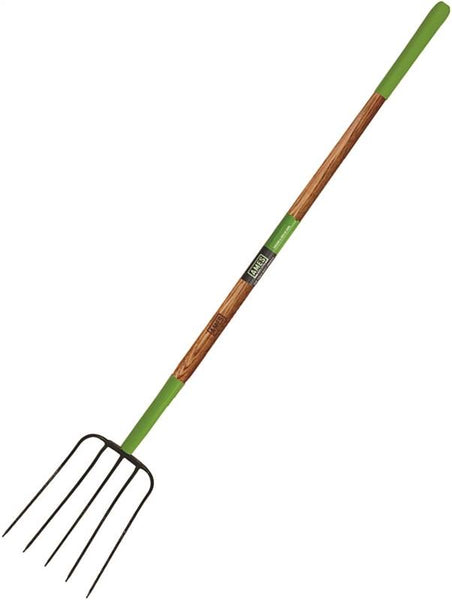 AMES 2826800 Manure Fork, Steel Tine, Wood Handle, 61 in L Handle