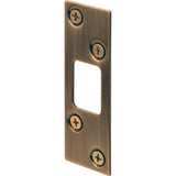 Defender Security E 2285 Deadbolt Strike, 3-5/8 in L, 1-1/4 in W, Steel, Antique Brass