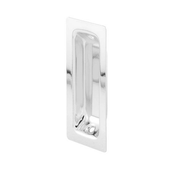 Prime-Line N 7342 Door Pull, 1-3/8 in W, 3/8 in D, 3-1/4 in H, Brass, Satin Nickel