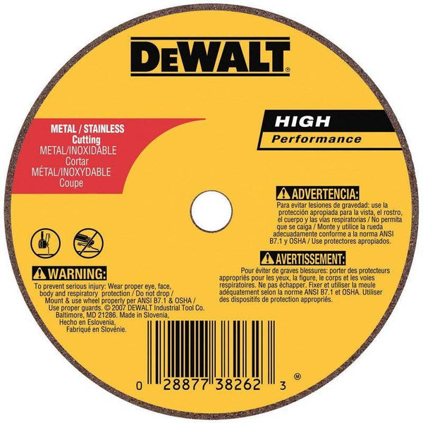 DeWALT DW8705 Grinder Wheel, 3 in Dia, 1/16 in Thick, 3/8 in Arbor, 36 Grit, Very Coarse, Aluminum Oxide Abrasive