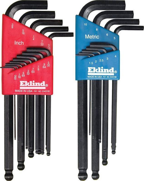 Eklind 13222 Hex Key Combo Set, 22-Piece, Steel, Black