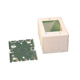 Wiremold V5747 Receptacle Box, 1 -Gang, 2 -Knockout, 1/2 in Knockout, Steel, Ivory, Surface Mounting