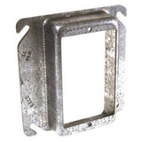 RACO 8775 Electrical Box Cover, 4 in L, 1-1/4 in W, Square, 1 -Gang, Steel, Gray/Silver