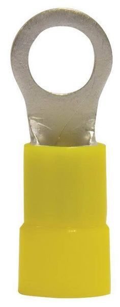 GB 14-099 Ring Terminal, 600 V, 4 AWG Wire, 1/2 in Stud, Vinyl Insulation, Yellow