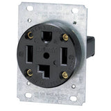 Leviton R10-00278-S00 Electrical Receptacle, 3 -Pole, 125/250 V, 30 A, NEMA: NEMA 14-30R, Black