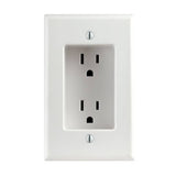 Leviton R52-00689-00W Duplex Receptacle, 2 -Pole, 15 A, 125 V, 1 -Gang, Push-in, Side Wiring, NEMA: 5-15R, White