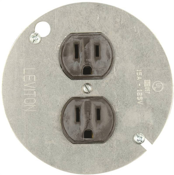 Leviton 250-01228-000 Duplex Receptacle, 2 -Pole, 15 A, 125 V, Side Wiring, NEMA: 5-15R, Brown