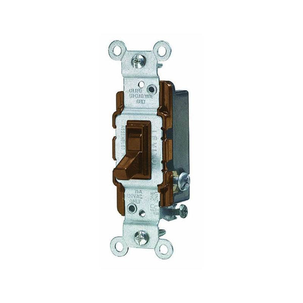 Leviton S01-01453-2IS Toggle Switch, 15 A, 120 V, 3 -Position, Push-In Terminal, Thermoplastic Housing Material