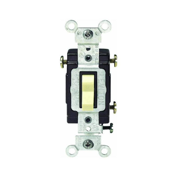 Leviton S03-CS320-2IS Toggle Switch, 20 A, 120/277 V, Screw, Side Wired Terminal, Thermoplastic Housing Material